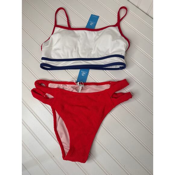 NWT Cupshe Two Peace Swimsuit Bikini Set Bralette Triangle High Waisted BUNDLE M - Picture 4 of 5